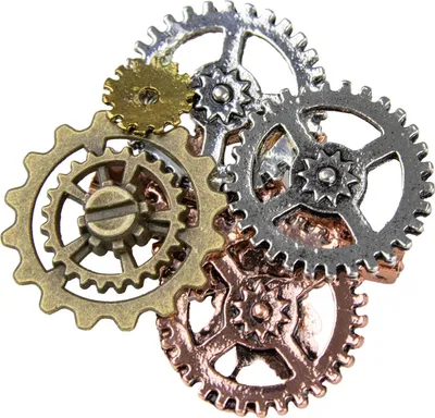 Produktbild von Zahnräder Brosche zum Steampunk Kostüm - 414015 | Bronze
