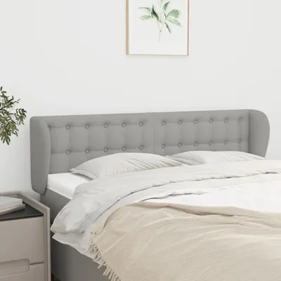 Produktbild von vidaXL Kopfteil mit Ohren Hellgrau 147x23x78/88 cm Stoff - Kopfteil - Kopfteile - Bett-Kopfteil - Bettkopfteil