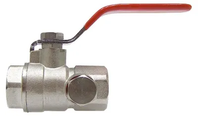 Obrázek produktu pro Mosazný/niklový kulový ventil IG 30bar 1/2" 54,5 mm