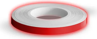 Zdjęcie produktu dla Paski na felgi motocyklowe odblaskowe czerwone 5 mm x 6 mt