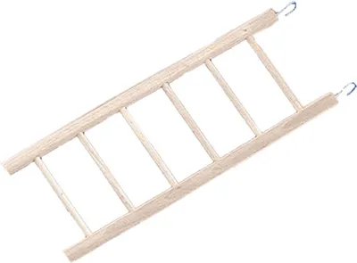 Productafbeelding van Houten Ladder - Vogel ladder - Vogels Klimmen - 6 Sporten - 26 x 7 cm - Houtkleur