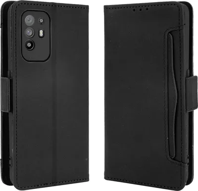 Produktbild von Mobigear Slide Wallet  OPPO A94 5G Hülle Klapphülle Geldbörse - Schwarz