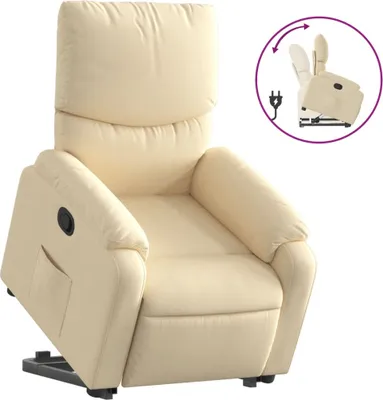 Produktbild von Relaxsessel mit Aufstehhilfe Creme Stoff