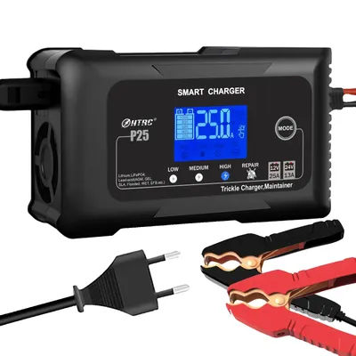 Immagine prodotto di Caricabatterie per auto, uscita 12V/24V, corrente di carica massima, 25A-UE PLUG
