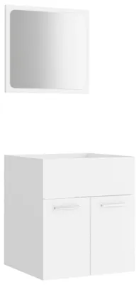 Produktbild von vidaXL 2-tlg. Badmöbel-Set Weiß Holzwerkstoff