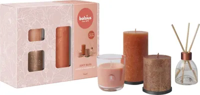 Produktbild von Bolsius Set aus 2 Kerzen, 1 packung Duftstäbchen und 1 Duftkerze