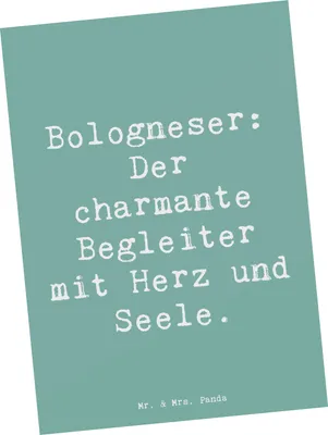 Produktbild von Mr. & Mrs. Panda Grußkarte Spruch Bologneser Begleiter - Meeresbrise - Geschenk, bildkarte, soziale Hunde, Hunderassen Eigenschaften, Hund, Postkarte, charmanter, treue