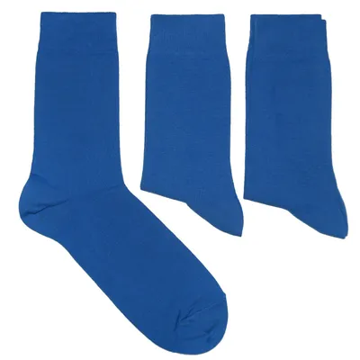 Produktbild von Herren Business Socken 3-er Pack aus Baumwolle Ozean Royalblau Größe 47-48