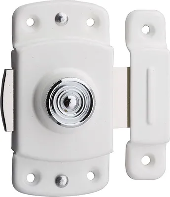 Image de Verrou pour porte d'ameublement, 40mm, blanc - THIRARD