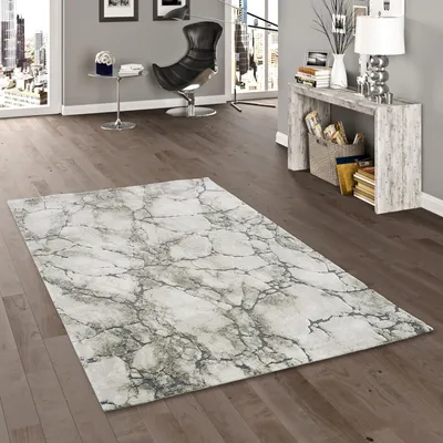 Produktbild von Venezia Luxus Designer Teppich Marmor Opitk Grau, Größe:120x170 cm