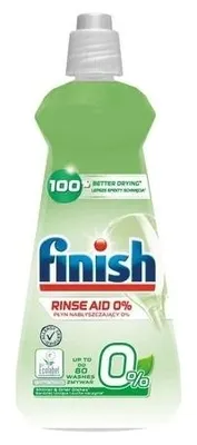 Zdjęcie produktu dla Finish nabłyszczacz do zmywarki płyn nabłyszczający Rinse Aid Zero 0% 400 ml