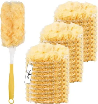 Produktbild von 30 Stück Staubmagneten für Staubtuch, gelb, elektrostatisch