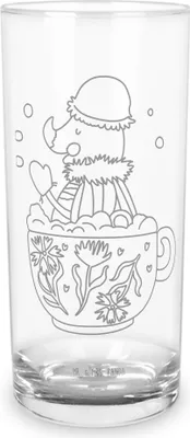 Produktbild von Mr. & Mrs. Panda Wasserbecher Nachtfalter Schaumbad 200 ml - Transparent - Geschenk, WC, Lustige Sprüche, Longdrinkglas, Träumen, Bad, Trinkglas, Wasserglas, Glas, Tasse