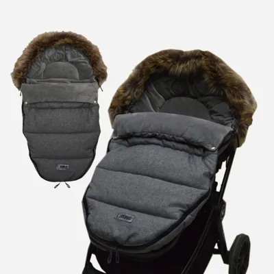 Obrázek produktu pro Fusak šedý s kožešinou 95 cm