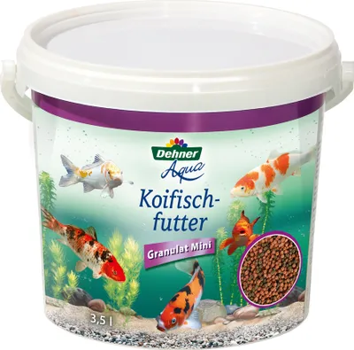 Produktbild von Dehner Aqua Koifischfutter Granulat Mini, Futter für Gartenteich Fische, 1.295 g