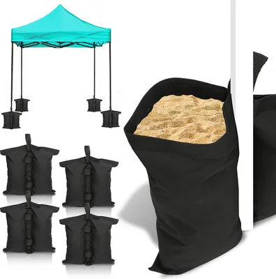 Produktbild von Fiqops 4X Pavillon Sandsäcke Pavillons & Partyzelte Standfüße Standfuß Gewichte Gartenzelte Standsicherung