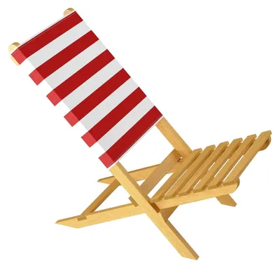 Produktbild von Klappstuhl Anglerstuhl Gartenstuhl Strandstuhl mit rot-weißem Bezug