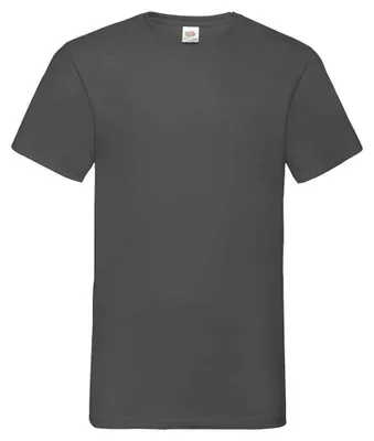 Image de Fruit of the Loom - T-shirt « Valueweight » à col en V pour hommes/femmes Unie LT2574 (XL) (gris clair chiné)