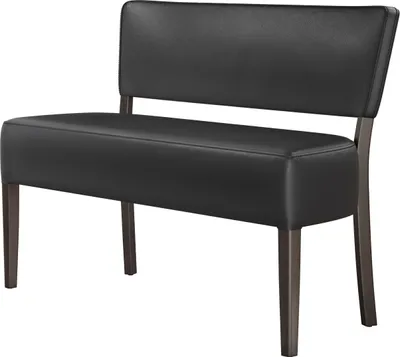 Produktbild von LUCA | Bistro Sitzbank | Schwarz | B:H 120 x 83 cm | Leder | Gastrobank, Bistrobank, Gastro Polsterbank