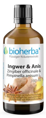 Produktbild von Bioherba Ingwer & Anis Tropfen Tinktur 100 ml