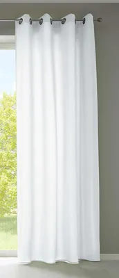 Produktbild von 1er Set Vorhänge Schal Ösen »Berlin« HxB 225x140 cm Weiß Blickdicht Microsatin Lichtdurchlässig Uni Matt 20405N