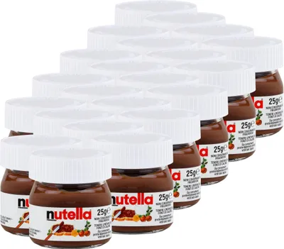 Produktbild von Ferrero Nutella Mini Glas Brotaufstrich Schokolade 25g - Nuss-Nougat (22er Pack