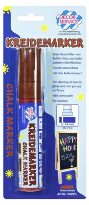 Produktbild von 1x Kreidemarker braun Schreibbreite 3-15mm
