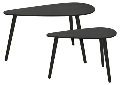 Produktbild von Home & Styling Beistelltisch-Set - 2-teilig - schwarz - MDF-Holz