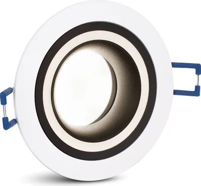Produktbild von SSC-LUXon Matapo Einbauleuchte weiß schwarz mit Lichtring inkl. LED Leuchtmittel Modul 4W neutralweiß - Design Downlight 230V