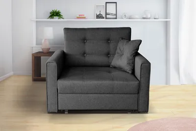Obrázok produktu pre Rozkladacie kreslo s úložným priestorom BELA LUX 1 - čierne