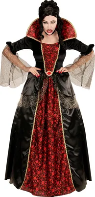 Produktbild von Kostüm Vampirin - Kleid mit Reinunterrock - Halloween XL - 46/48