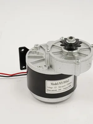 Produktbild von DC Getriebemotor - Bürstenmotor 12V - Untersetzungsgetriebe - Drehzahl 2750 U/min - Kupferwicklungen, Eisen-Gehäuse - Für E-Bike, E-Scooter, Elektrofahrzeug