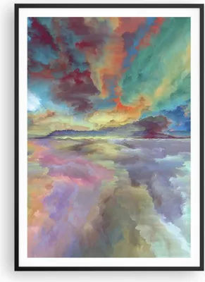 Produktbild von Gerahmtes Poster - Schwarzer Rahmen - Abstraktion modern - 70x100 cm - Wand Bild - Wanddeko - Wandbilder - Kunstposter - Wandposter - Bilderrahmen - Bilder - Kunstdruck - Wandbild - P2BPA70x100-4027