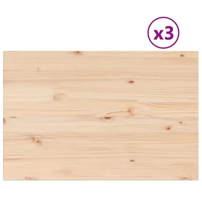 Produktbild von Tischplatten 3 Stk. 80x53x2,5 cm Rechteckig Massivholz Kiefer