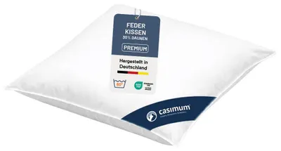Produktbild von Federnkissen 80x80 cm, Kissen 70% Federn / 30% Daunen, DOWNPASS, CASIMUM