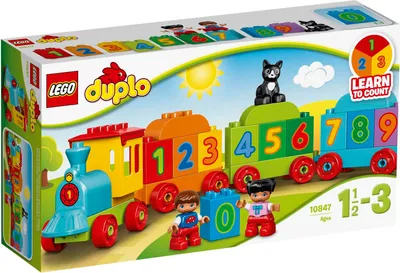 Produktbild von LEGO 10847 DUPLO pociąg z cyframi, zabawka dla niemowląt, pociąg, zabawka dla dzieci od 1,5 roku, nagradzana zabawka edukacyjna, zabawka rozwijająca zdolności motoryczne