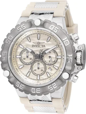 Immagine prodotto di Invicta Subaqua - Poseidon 48558 Orologio da Uomo - Movimento al Quarzo - Acciaio Inossidabile con Quadrante Beige - 55 mm