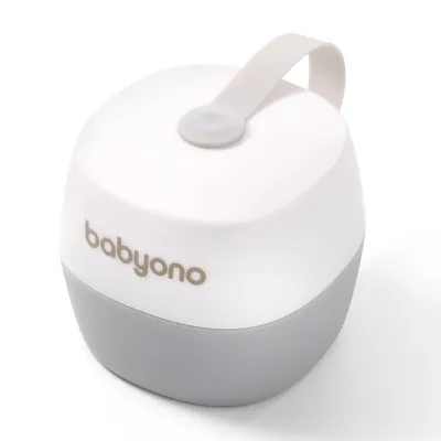 Produktbild von BABYONO | Container fr Schnuller - Grau-Honig - Hygienisch und tragbar - Mit elastischem Verschluss