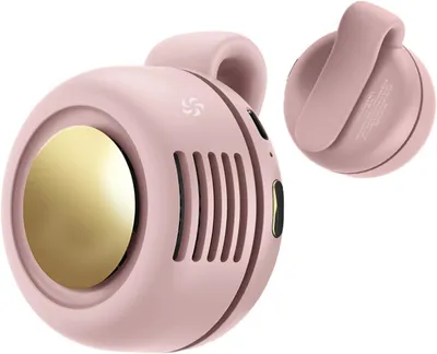 Obrázok produktu pre Prenosný ventilátor, mini ventilátor bez lopatiek, USB nabíjací ventilátor s klipom, 2 v 1 – ventilátor s klipom na opasok, bezlopatkový, veľmi tichý, otočný o 360°, ružový