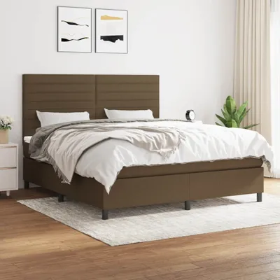Produktbild von Maison Exclusive - Boxspringbett mit Matratze Dunkelbraun 160x200 cm Stoff