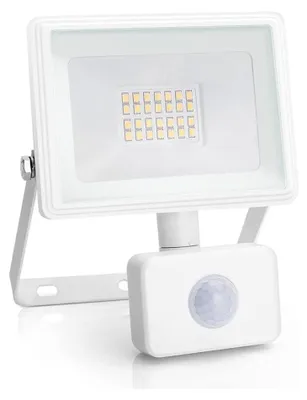 LED-Spot 20 W mit Sensor, 4000 K, 10000 lm, IP65, 330x270x52 mm