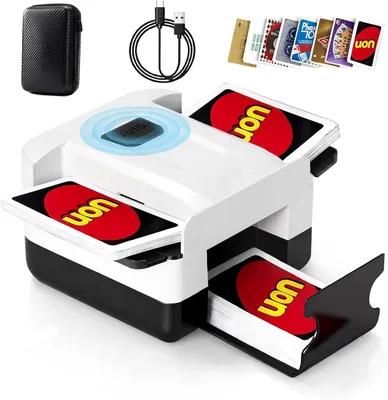 Produktbild von Kartenmischmaschine mit 3000mAh Akku, Geräuscharmer Kartenmischer, Mischmaschine Karten für 2 Decks, für Poker-Spielabende