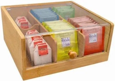 Produktbild von Famanu Teebeutel-Organizer mit 6 Fächern - 3 x 2 Stück