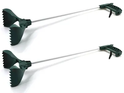 Immagine prodotto di 2 pinze universali con pala - Pinza per rifiuti in alluminio - Braccio di presa - Pinza per rifiuti - Pinza di presa - Ausilio di presa - Pinza per rifiuti - Ausilio per il sollevamento - Raccoglitore di rifiuti - Artiglio di presa