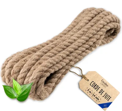 Image de Creative Deco 5m Corde de Jute Epaisseur 14mm