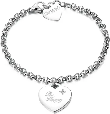 Immagine prodotto di Bracciali con ciondoli Charms Sagapò Collezione Argento Be My Always - donna
