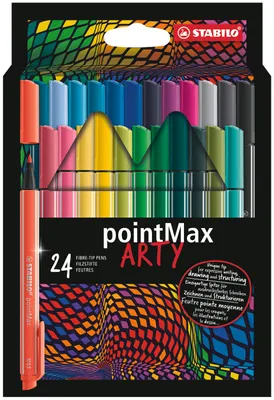 Image de STABILO 488/24-2-20 Feutre de coloriage STABILO pointMax ARTY, étui carton de 24 pièces