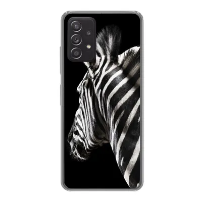 Produktbild von MuchoWow® Handyhülle Schutzhülle Hülle für Samsung galaxy a73 Zebra - Tier - Schwarz - Porträt Silikon Softcase Handy Hülle - Handyhülle