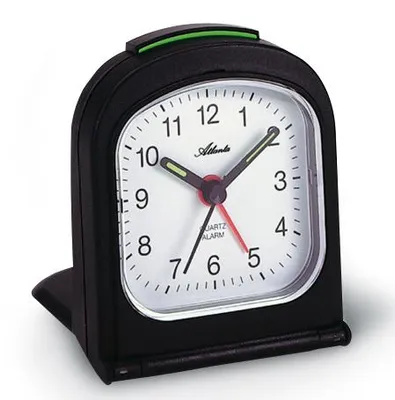 Produktbild von Atlanta Atlanta 1267/7 schwarz Quartz Reisewecker im Klappetui