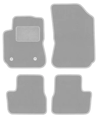 Image de Tapis de sol en moquette pour Citroen C4 Cactus 2014-2018 (crossover) – jeu 4 pièces, gris, sur mesure – Wielganizator OSLO